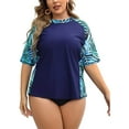 thumbnail image 1 of BeautyIn Plus Size Rashguard UPF 50+ Actif Maillots de Bain Garde-Éruption, 1 of 7