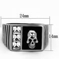 thumbnail image 2 of High polished (no plating) Stainless Steel Ring with Top Grade Crystal in Clear for Women Style TK1057, 2 of 4