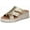 Gold, variant on Women's Uptown Sunset Wedge Slide Sandal Gold Leather 9M