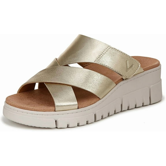 Vionic Uptown Sunset Women's Sandals Gold Leather Size 8.5 M