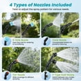 thumbnail image 3 of RELOIVE Battery Powered Sprayer, 2 Gallon Electric Garden Sprayer with 2.5Ah Battery, 4 Nozzles, 3 Adjustable Spray Modes, Water Pump Sprayers with Adjustable Shoulder Strap for Yard, Lawn and Garden, 3 of 10