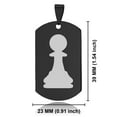 thumbnail image 2 of Stainless Steel Pawn Chess Piece Dog Tag Keychain Circle Ring, 2 of 2