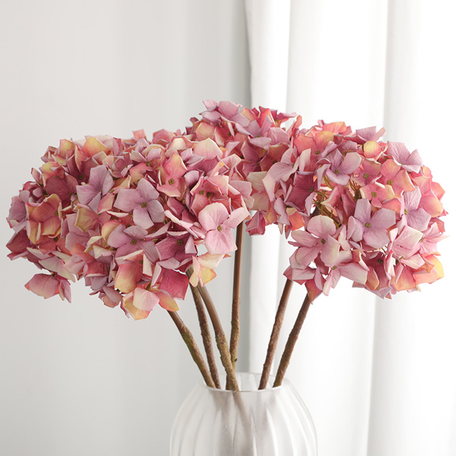 Details about   Artificial Flowers Hydrangea Bride Bouquet Vase Wedding Home Decoration Leaves 