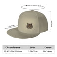 thumbnail image 2 of DouZhe Flat Brim Cap Snapback Hat, Glass Tiger Head Prints Adjustable Yellow Adult Baseball Cap, 2 of 6