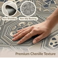 thumbnail image 6 of ODIKA Spotted Interlocking Hexagon Mosaic Abstract Geometric Patchwork Refined for Entryway, Kitchen, Laundry Room, Stain Resistant Thin Throw, 6 of 7
