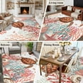 thumbnail image 6 of Brown Sea Turtles Area Rugs 5x7 ft Summer Ocean Marine Life Red Corals Shells Washable Rug Non Slip Indoor Carpet Absorbent Floor Mat for Living Room Bedroom Dining Room, 6 of 9