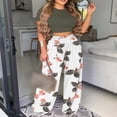 thumbnail image 4 of EASYBRAUS Women Printed Two Piece Short Sleeve Blazer Set Elegant Casual Summer Outfit S-3XL, 4 of 7