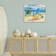 thumbnail image 3 of Stupell Industries Dogs on Beach Towel Animals & Insects Painting Gray Framed Art Print Wall Art, 30 x 24, 3 of 10