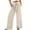 Beige, variant on Huowey Women's Pants Wide Leg Pants with Adjustable Waistband and Flowing Tie Knot Casual and Loose Pants with Pockets