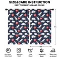 thumbnail image 2 of DarkBlue Cartoon Dinosaurs SpeechBubbles Insulated Teens Curtains Set Of 2, Bedroom Essentials, Toddler Room Decor 52"x84", 2 of 5