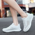 thumbnail image 5 of nsendm Women's Summer Slip-on Comfort Walking Sneaker Slip On Walking Sneakers Women Laces White 41, 5 of 5