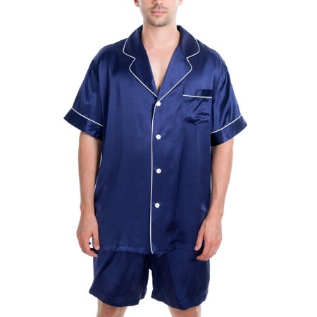 

Men s 100% Silk Short Pajamas Set