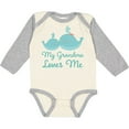 thumbnail image 3 of Inktastic My Grandma Loves Me Boys or Girls Long Sleeve Baby Bodysuit, 3 of 5