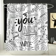 thumbnail image 2 of Funny Shower Curtain for Bathroom Accessories Inspirational Funny Quotes Cool Shower Curtain Set 72x72in, 2 of 7