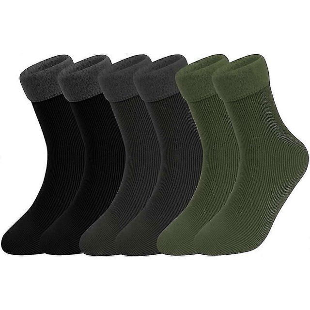 KAIYANG Calcetines térmicos para mujer - 6 pares de calcetines gruesos para mujer. Calcetines de nieve de terciopelo cálidos y acogedores