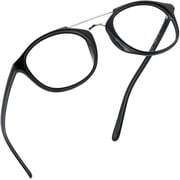 LifeArt Blue Light Blocking Glasses, Anti Eyestrain, Computer Reading Glasses, Gaming Glasses, TV Glasses for Women Men, Anti Glare (Black, +2.00 Magnification)