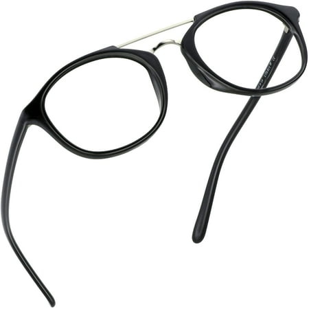 LifeArt Blue Light Blocking Glasses, Anti Eyestrain, Computer Reading Glasses, Gaming Glasses, TV Glasses for Women Men, Anti Glare (Black, +2.00 Magnification)