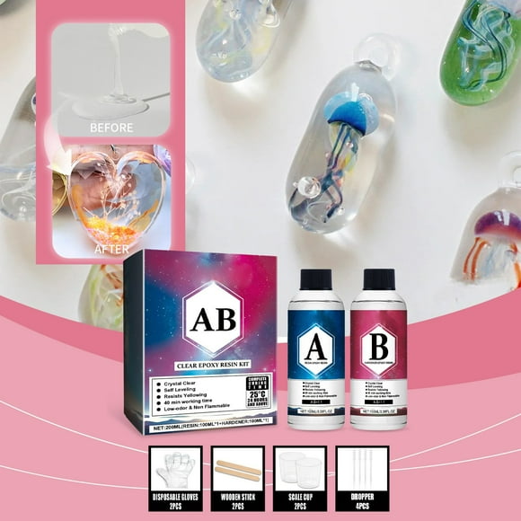 Clearance! Shishian Glue Capsule Clear Epoxy Kit Crystal Epoxy Transparent Yellowing Epoxy Kit100Ml Home Essentials