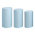 thumbnail image 2 of Mornei 3 Pieces Cylinder Pedestal Stands Slipcovers,Cylinder Plinth Stand Covers Plinth Blue, 2 of 9