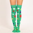 thumbnail image 3 of MSJUHEG Thigh High Socks,Programmer Socks,Thigh High Compression Socks Women,Striped Thigh High Socks,Knee High Socks,Thigh High Colored Dots Long Socks Green One Size, 3 of 3