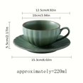 thumbnail image 2 of Espresso Cup Ceramic 7oz, Elegant, Dishwasher & Microwave Safe, Green, 2 of 8