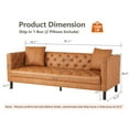 thumbnail image 6 of 81'' Modern Sofa Couches for Living Room, 3 Seater Sofa with Deep Seats and 2 Pillows, Button Tufted Leather Couch for Apartment | Office, 6 of 6