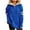 Blue, variant on Women's Sweaters, V-Neck Ribbed Pullover Half-Zip Striped Fashion Casual Polo Loose Tops Warm Fall Winter Clothes