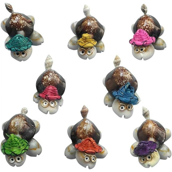 Sinkoo Sea Turtles Aquarium Decorations, 8pcs Mini Sea Turtles Figurines Ornaments Miniature Tortoise Figures for DIY Micro Landscape Fish Tank Dollhouse Accessories