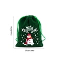 thumbnail image 2 of Bolsas de Regalo de Navidad Bolsa de Terciopelo Verde para Manzanas de Víspera Pacíficas, Bolsas de Regalo Festivas Reutilizables de 9.05x6.69In para Celebraciones Festivas, 2 of 6