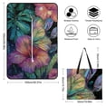 thumbnail image 2 of Iridescent Butterfly Tropical Flowers Rainforest Art Waterproof Picnic Blanket with Foldable Zipper, Suitable for Outdoor Use, Suitable for Travel, Camping, Beaches, Parks, Grasslands, Picnic Blanket, 2 of 8