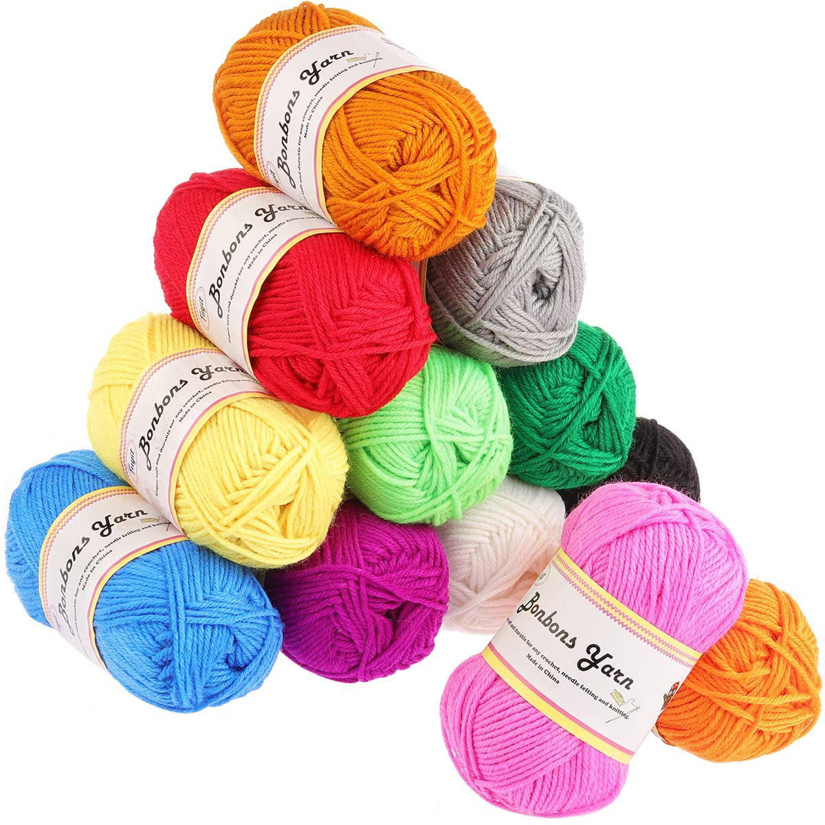 Chunky Yarn Acrylic Wool Soft Baby Towel Scarf Sweater Knitting Crochet Craft RU 