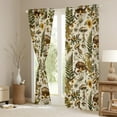 thumbnail image 3 of Homewish Rustic Flower Floral Curtains Pack of 2 (42x84 Each),Retro Brown Mushroom Curtains Blackout,Colorful Botanical Leaves Bedroom Curtains For Boys Kids,Luxury Bedroom Decor, 3 of 6