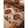 thumbnail image 6 of Rugsotic Carpets Eco-Friendly Handmade Knotted Cream Red Oriental Area Rugs, 6'x9', Rectangle, Silk And Wool, Quick Dry, 6 of 13