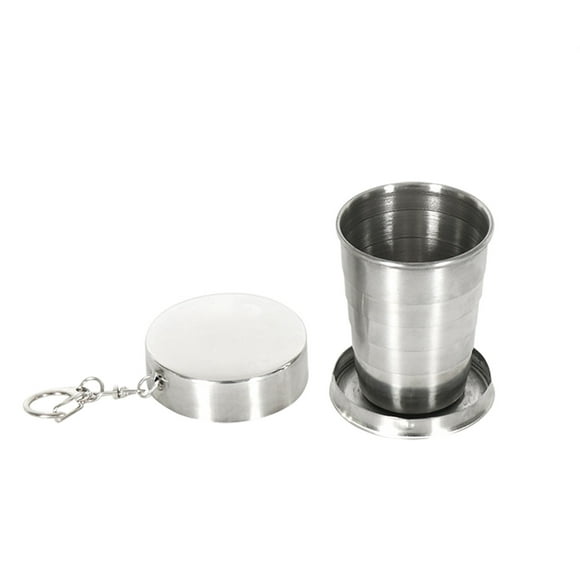 Stainless Steel Mouth Cup Folding Water Cup Outdoor Travel Portable Telescopic Cup Metal Wine Glass