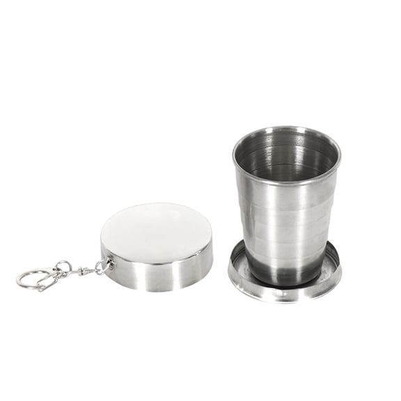 KITTEHIGM Stainless Steel Folding Cup Portable Telescopic Metal Wine Glass for Outdoor Travel Camping and Hiking