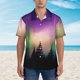 thumbnail image 2 of Fotbe Northern Lights Camisa Hawaiana para Hombre Unisex – Camisa Casual de Verano con Botones de Manga Corta de Algodón y Lino,Small, 2 of 7