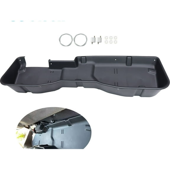 For 19-23 Silverado 20-23 1500 Crew Cab Rear Cargo Under Seat Storage Box Black