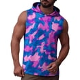 thumbnail image 6 of Zylanna Men's Sleeveless Hooded Tank Top, Lightweight Moisture Wicking Camouflage Breathable Summer Pullover Tops Gym Workout Multicolor, 6 of 9