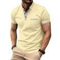 thumbnail image 2 of fatyb Men's Short Sleeve Casual Shirts Pullover Button T Shirts for Men Casual Comfy Summer Tops, 2 of 7