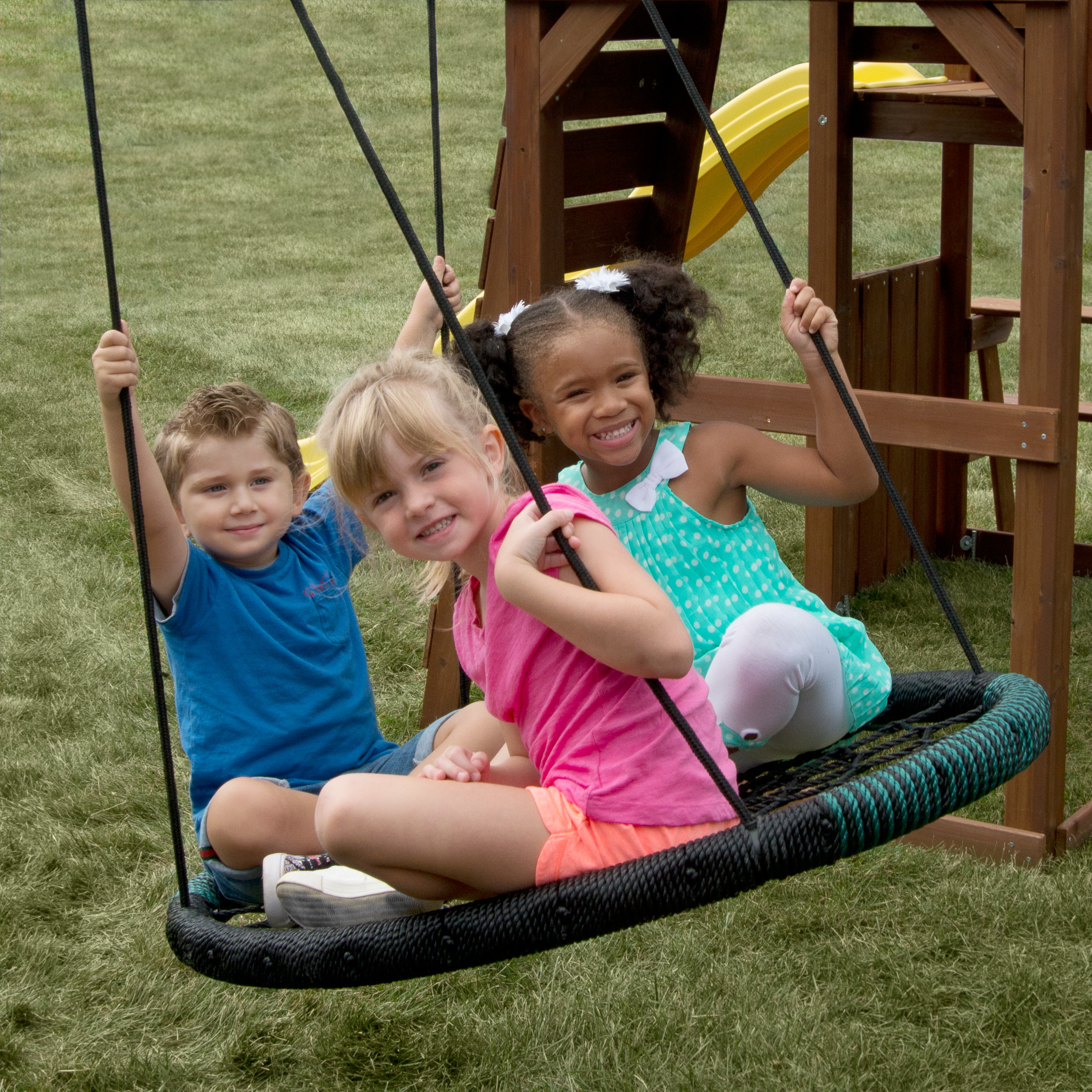 Swing-N-Slide Monster Web Swing with Green and Black Nylon Ropes - image 3 of 6