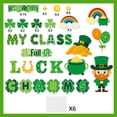 thumbnail image 6 of Junepar St. Patrick's Day Bulletin Board Set Decoration Shamrock Green Borders Irish Clover Unicorn Paper Cutouts for Chalkboard Wall Door St. Patrick's Day Party Supplies, 6 of 7