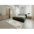 thumbnail image 4 of Ahgly Company Indoor Rectangle Traditional Champagne Beige Medallion Area Rugs, 6' x 9', 4 of 6