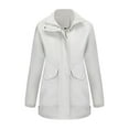 thumbnail image 5 of Wensltd Women's Waterproof Coat Lightweight Jacket Hooded Windbreaker with Pockets for Outdoor, 5 of 8