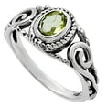 thumbnail image 4 of Natural Peridot 925 Sterling Silver Ring s.6 Jewelry DGR1132_B_6 R-1043, 4 of 7