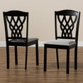 thumbnail image 6 of Baxton Studio Delilah Modern and Contemporary Grey Fabric Upholstered and Dark Brown Finished Wood 2-Piece Dining Chair Set, 6 of 7