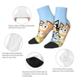 thumbnail image 5 of Silaia Bluey Print Adult Socks,Ankle Athletic Running Socks,Cushioned Breathable Low Cut Sports Tab Socks for Men and Women,Moisture-Wicking Crew Socks, 5 of 7