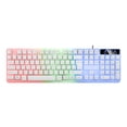thumbnail image 2 of Monstrate Teclado para juegos con cable, 104 teclas, PC, portátil, mecánico, iluminado, ergonómico, resistencia a derrames, teclado, Electrónica  Weiß Ohne Maus, 2 of 6