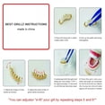 thumbnail image 6 of Hip Hop Gold Teeth Grillz Set Top Bottom Teeth Grills Gold Teeth Mouth Vampire Fang Body Jewelry Cosplay Party Supplies, 6 of 6