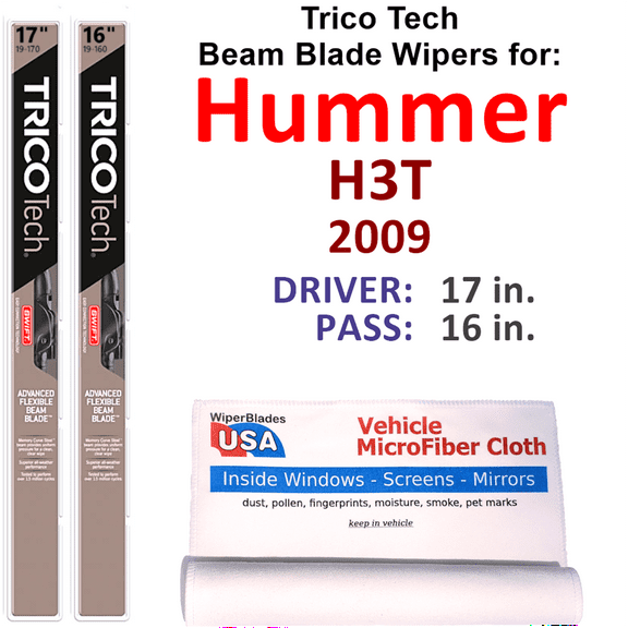 2009 Hummer H3T Beam Blade Wipers (Set of 2)