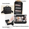 thumbnail image 2 of Maletin Maquillaje Grandes Profesional para Mujeres,Bolsa de Maquillajede Viaje Estuche Organizador de Maquillaje para Viajes, bandejas extensibles,para herramientas de uñas,joyas., 2 of 8